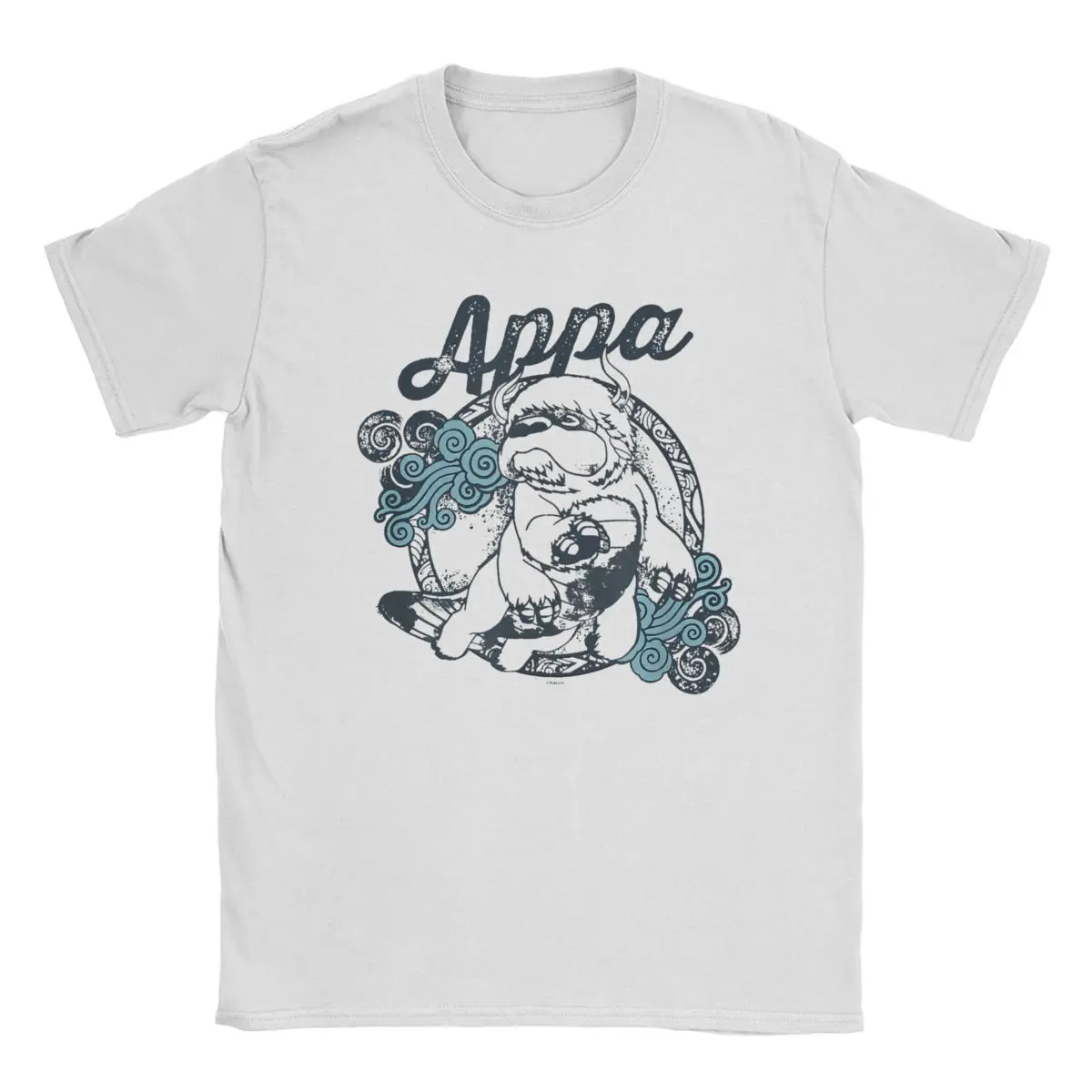 Men T-Shirt Appa Majestic Sky Bison Fun Pure Cotton Tee Shirt Short Sleeve Avatar The Last Airbender T Shirts Round Neck Summer