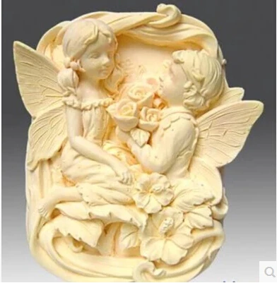 courtship angel silicon soap mold (No odor, no oil stains) Cake decoration manual soap mold fondant tools NO:SO-008