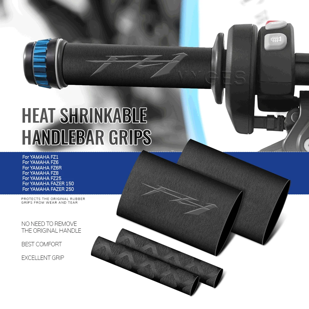 For YAMAHA FZ1 FZ 1 FZ6 FZ 6 FZ6R FZ 6 R FZ25 FAZER 250 Motorcycle Heat Shrinkable Handlebar Grips Clutch Brake Lever Cover