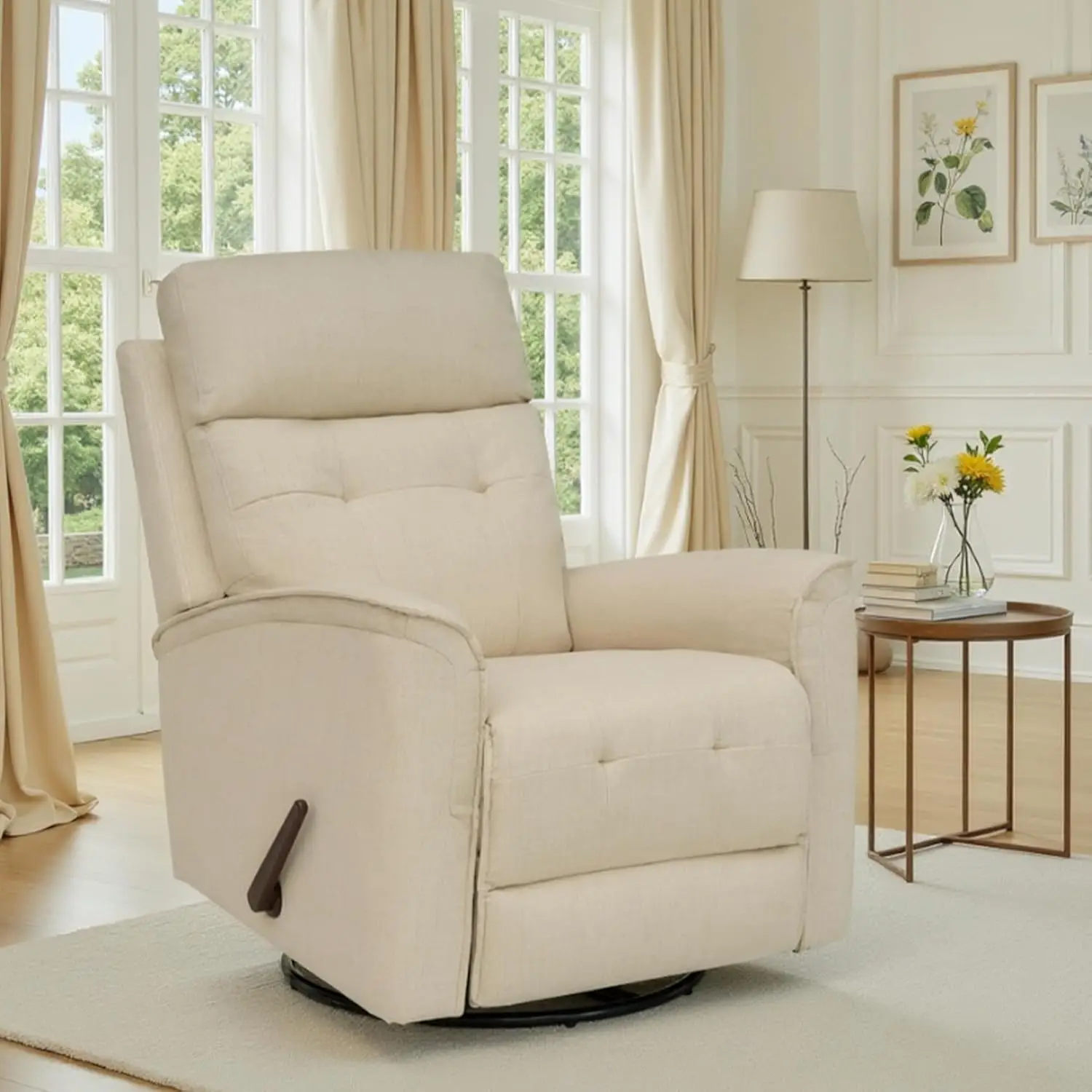 #Swivel Rocker Recliner High Back Manual Glider Recliner Rocking & 360° Swivel Glider Rocking Recliner Chair for, Customized