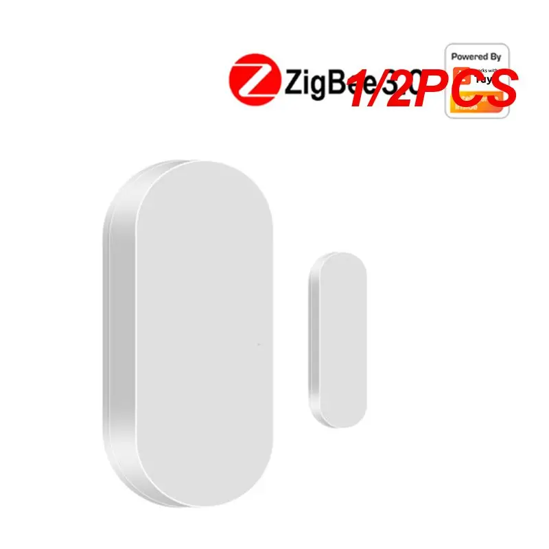 투야 와이파이 스마트 문짝 센서 문짝 열림 감지기, 스마트 홈 보안 보호 경보 시스템, 스마트 라이프 앱, 1 개, 2 개