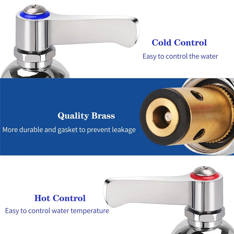 

ABVA-T&S Brass Faucet Spindle Assembly Kit Commercial Sink Faucet Parts Replaces 002713-40 & 002714-40