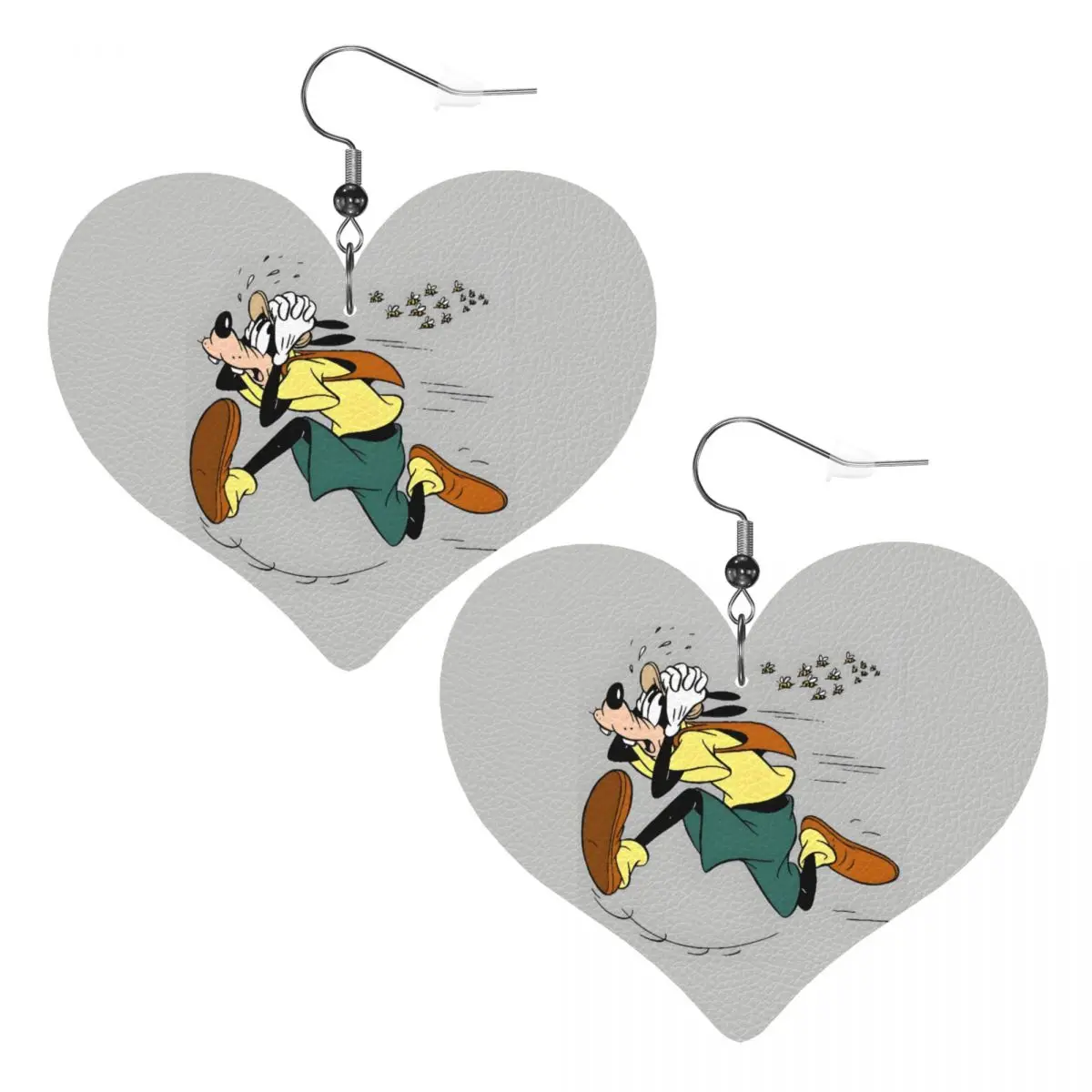 

Серьги-подвески на заказ, в форме капли, из кожи, с изображением Гуфи, аниме, мультфильм, ПВХ, кожа, для подарков, изящные украшения