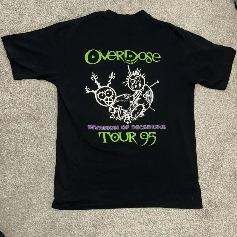 Vtg NWOT 90s 1995 Overdose Invasion Of Decadence Tour Tshirt Sz L Very Rare
