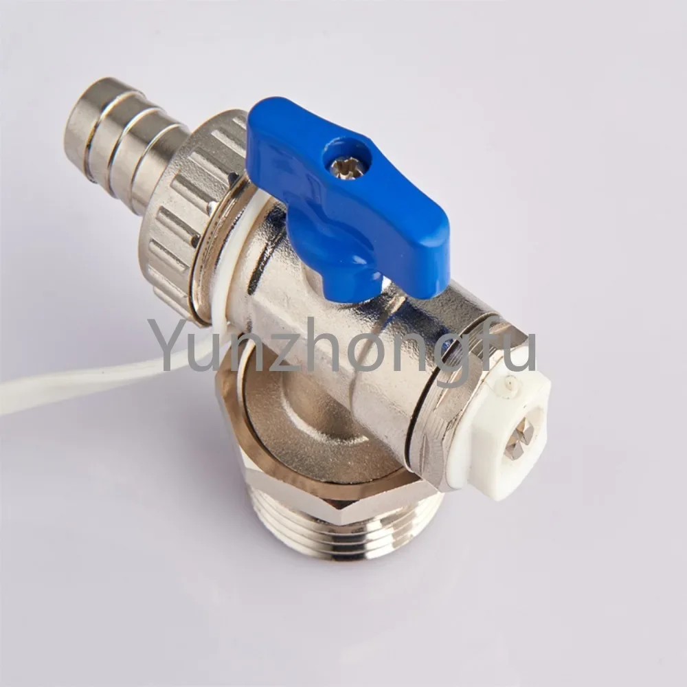 Manufactory best price high quality brass colour nickel-plated ball valve with plug