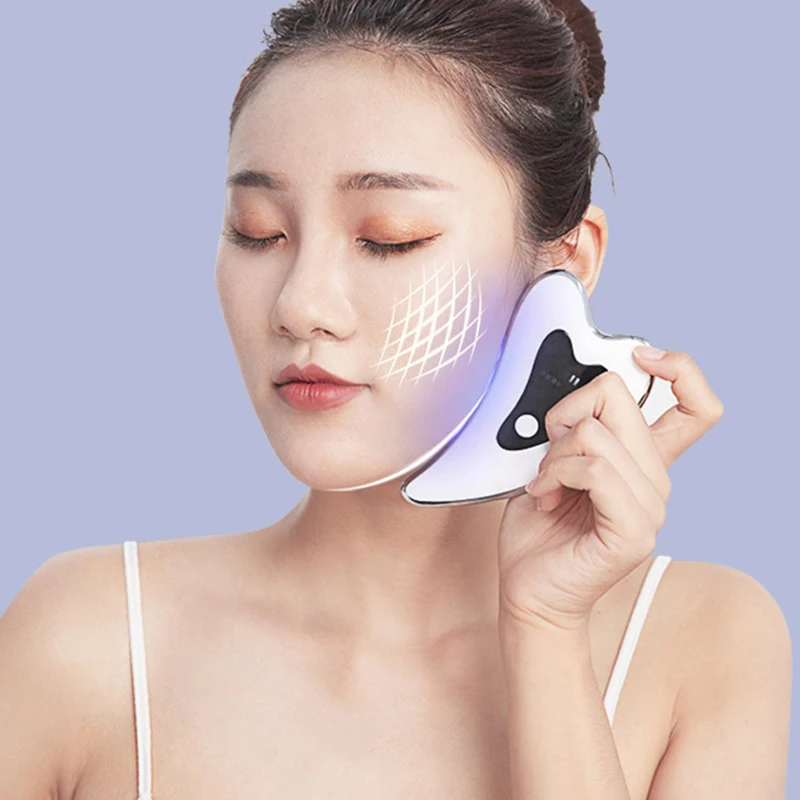 

Facial Massage Face Electric Scraping Skin GuaSha Tool Lift USB Rechargeable Instrument Anti Wrinkle Ion Essence Import Hydrate