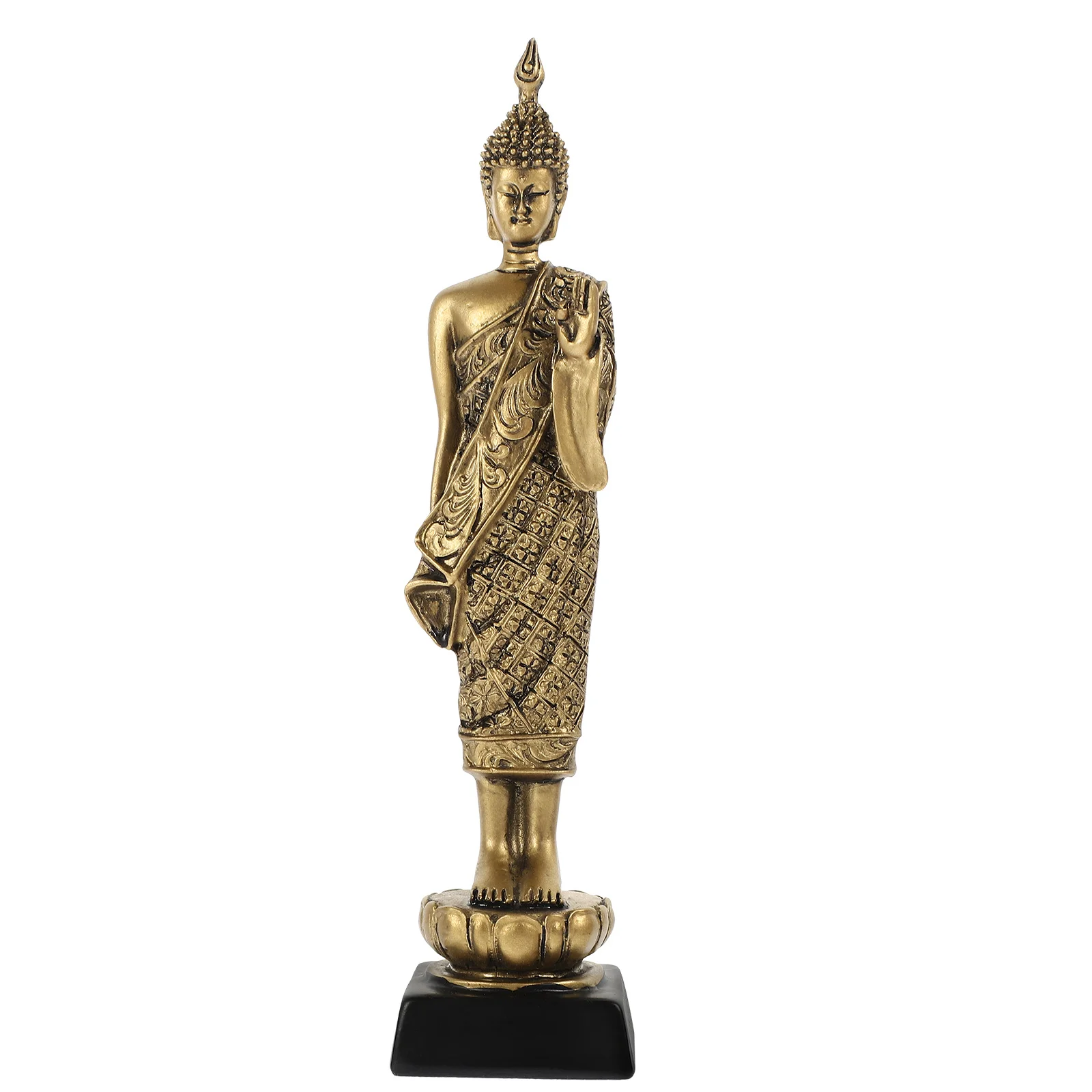 

Small Resin Buddha Statue Vintage Auspicious Craft Resin Decor Indoor Desktop Sacred Home Office Decoration Buddha Decor