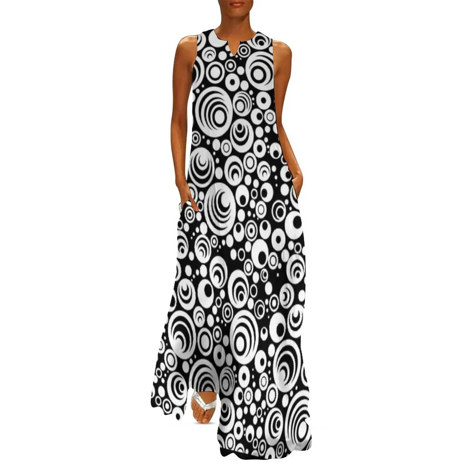 

Op Art modette Long Dress elegant women's sets cocktail dresses evening dresses ladies evening dress women