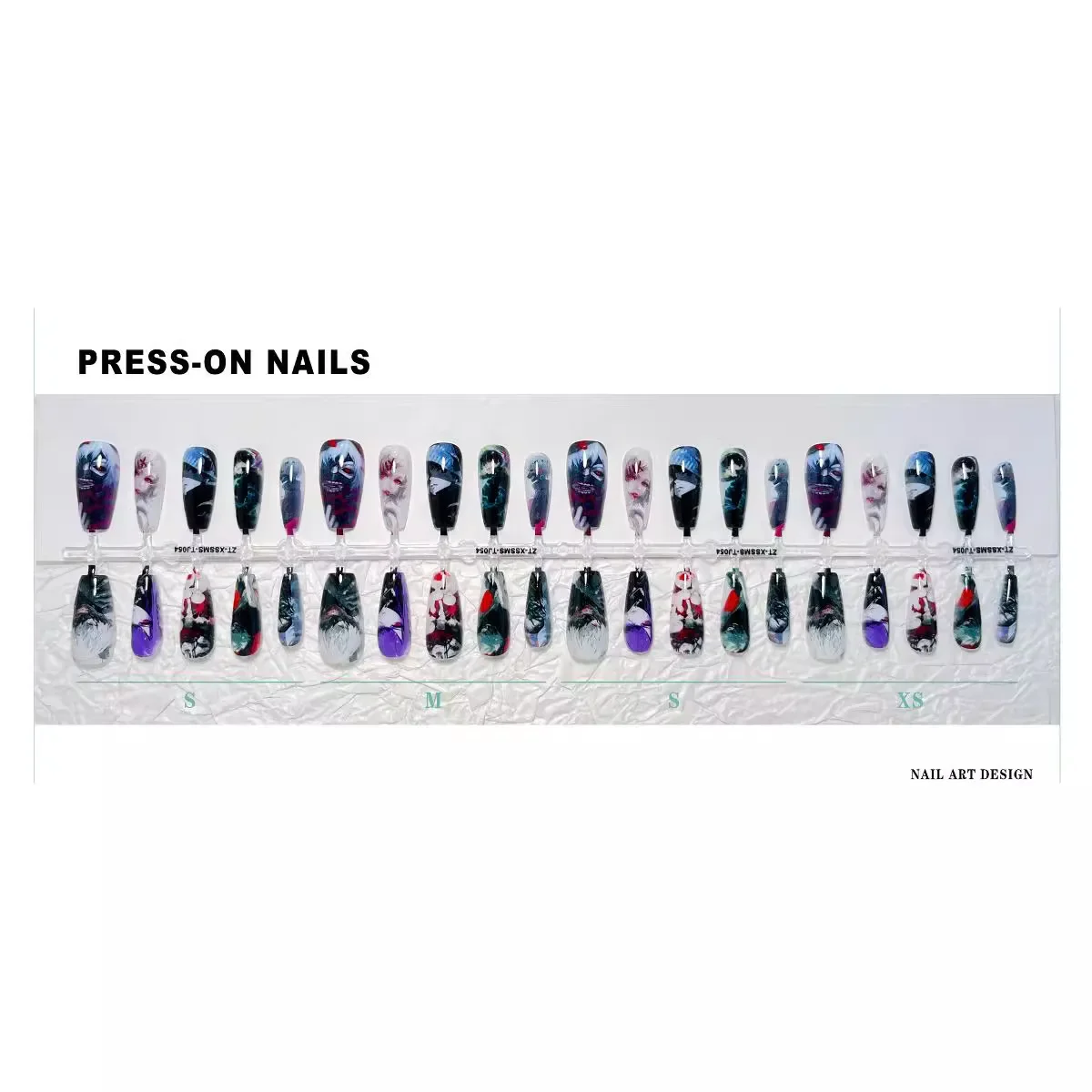 Kaneki Ken JUZO SUZUYA  REI Kamishiro Rize Arima Kisho Anime Fake Nails Cartoon Character Graffiti Manicure Nail Accessories