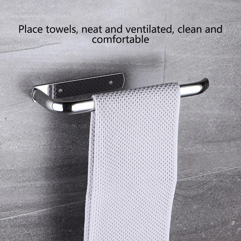 Kitchen Toilet Holder Stainless Steel Self-adhesive Mount Wear-resistant Long-term Use Bathroom Shower Sheet Stand Bracket