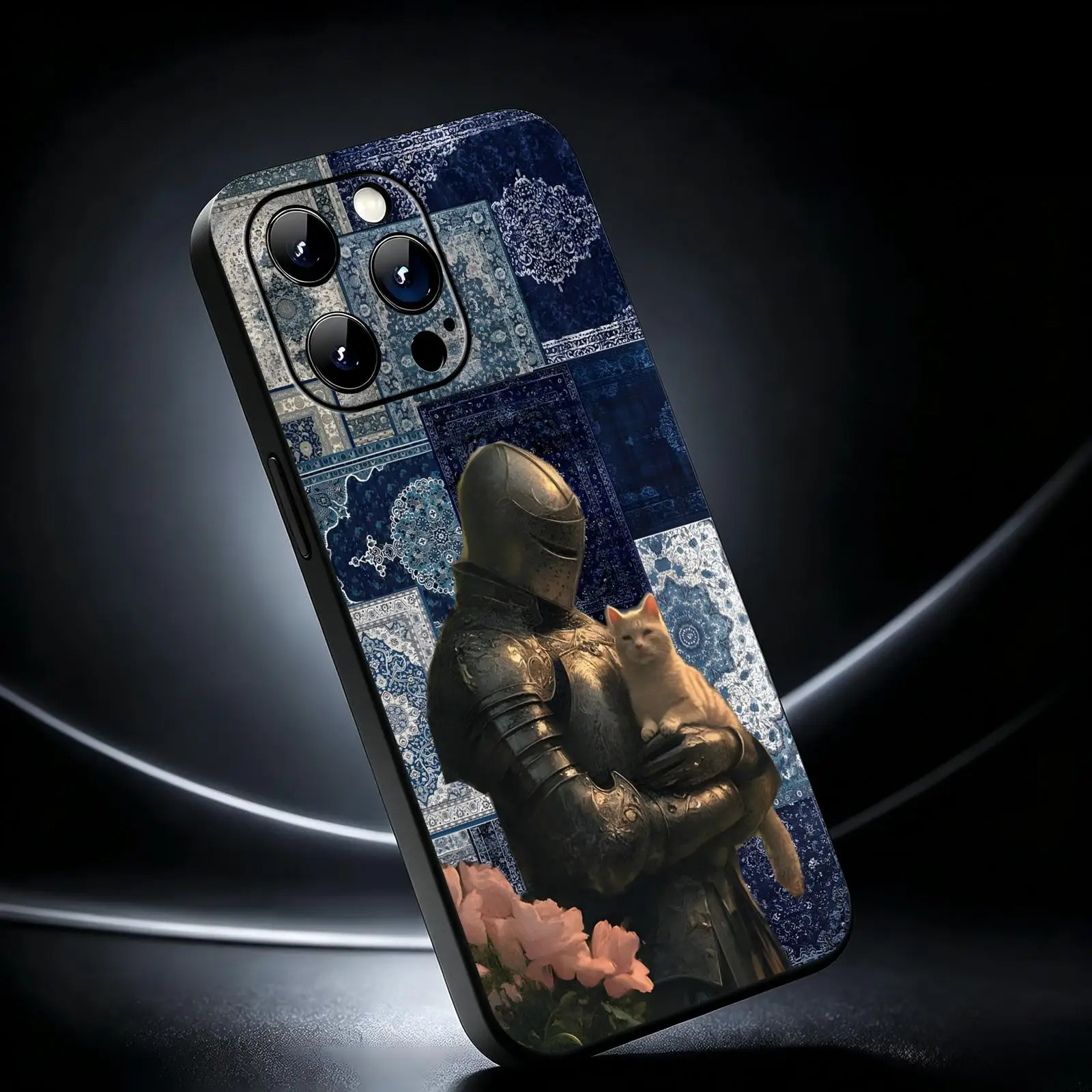 Medieval knight  Phone Case For iPhone17 16 16e 15 14 13 12Plus Mini Pro Max Anti-Drop Soft Black Case - view 2