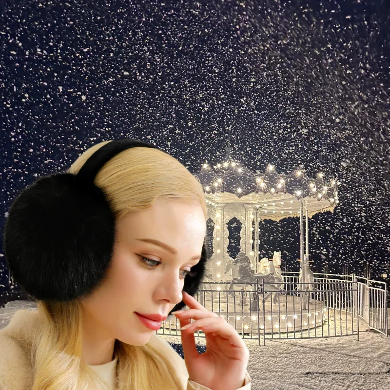 

Модные плюшевые грелки для ушей для женщин и девочек, незамерзающие наушники, утолщенные наушники, складные зимние наушники, сохраняющие тепло