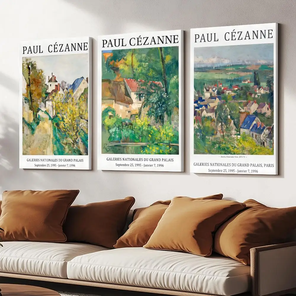 Artist P-Paul Cezanne Painting Painting Calligraphy Wooden Framed Canvas Poster Wall Art HD Waterproof Print Home Decor