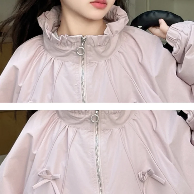 Teenager Girls Outfit Spring Autumn New Children Customes Solid Color Wear Kids Bowknot Top+ Loose Trousers 2 Pieces Suits 5