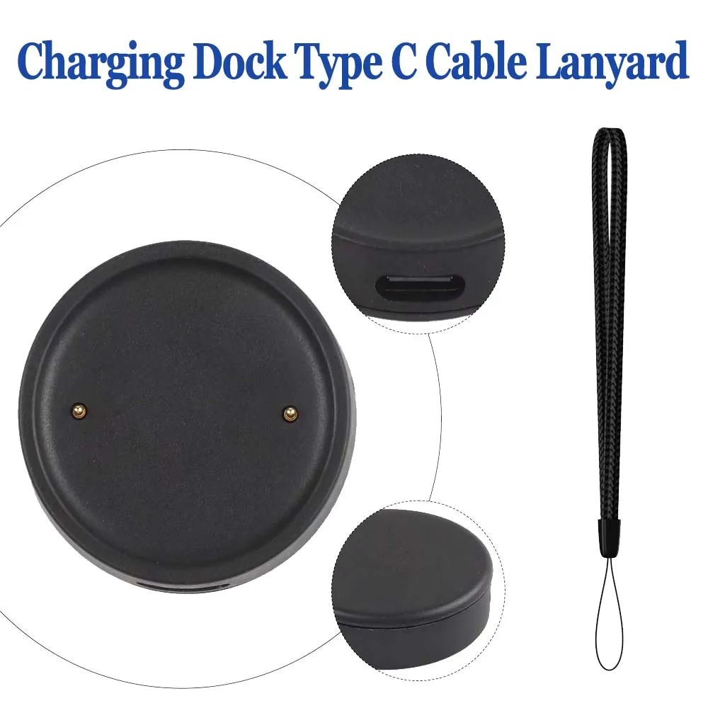 

The charging Dock with a lanyard is suitable for Amazfit Active2/GTR3/GTS3/GTR4/GTS4 USB smart watch charger replacement.