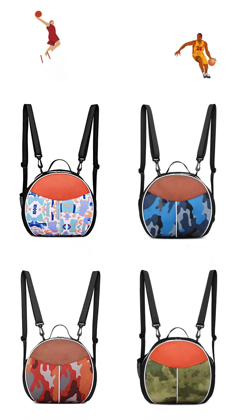 

Camouflage Basketball Backpack: Creative Duffle Bag for Fans, Multi-Sport Gym Sack & School Bag for Students