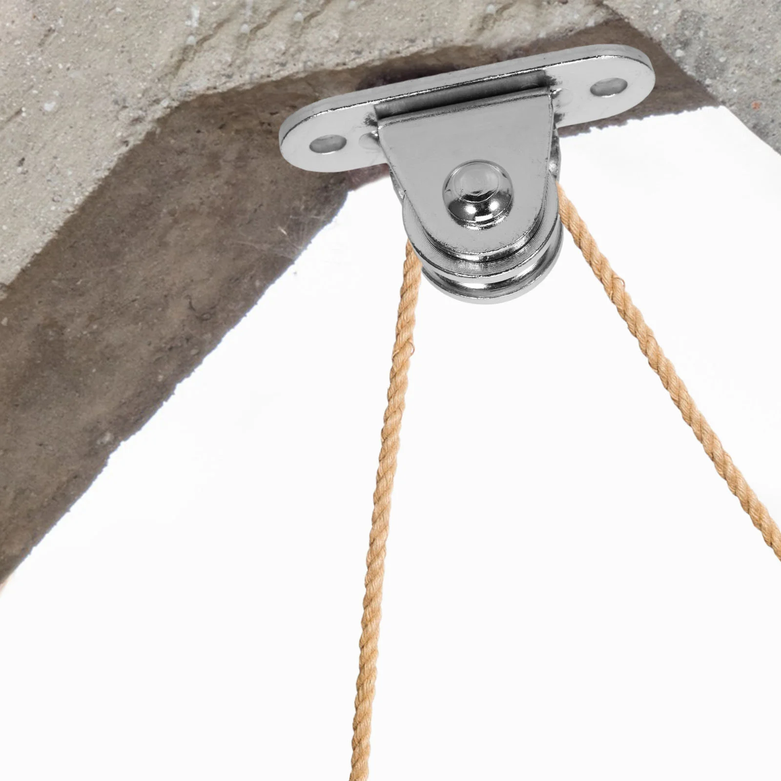 2 Pcs Pulley Block Crimping Lifting Wheels Ceiling Mount Heavy Duty Cable