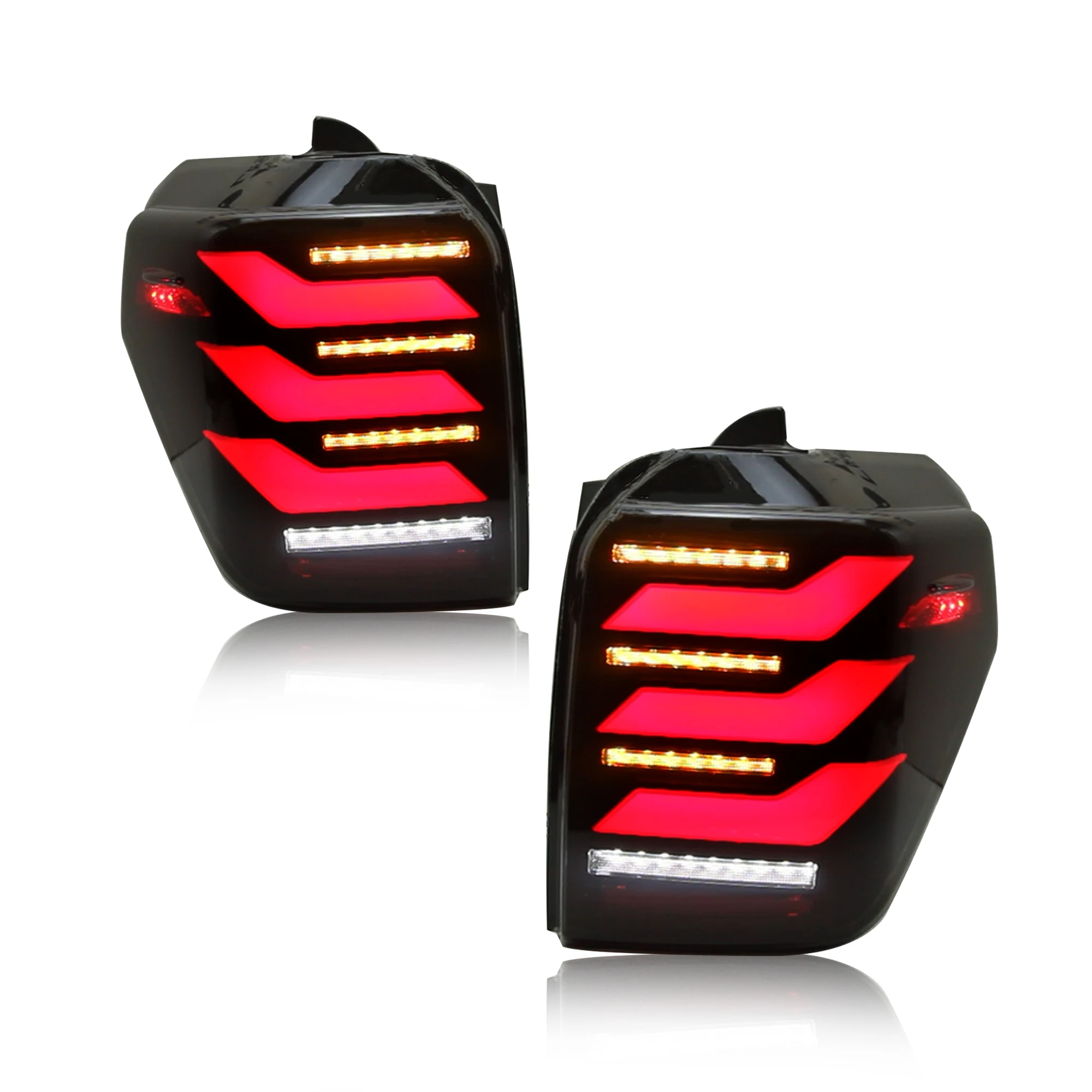 DK Motion LED Tail Lights For Toyota 4 Runner 10-23 Dynamic Sequential Turn Signals and Integrated Brake Lights