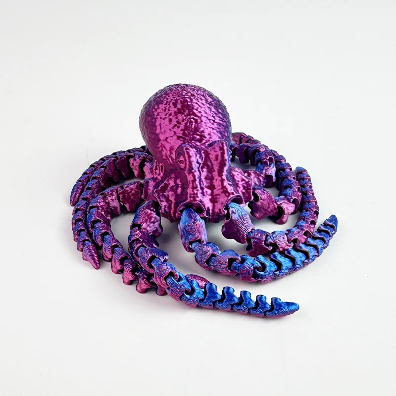 Pulpo de simulación impreso en 3D, juguetes para niños, figura de Animal, pecera, paisajismo, pulpo, calamar, adorno creativo para el hogar, juegos de regalo