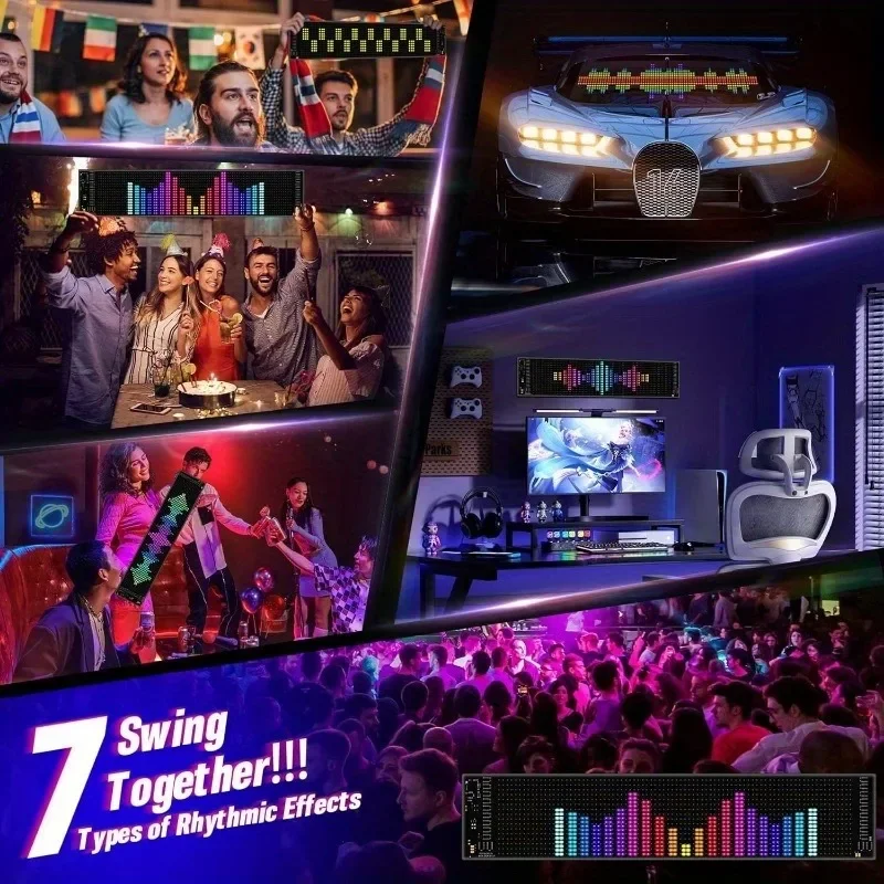 Devil Eyes Light for Cars 23 in X 4.7 in Programmable LED Display,Scrolling Led Light Suitable for Car Windows car Festival