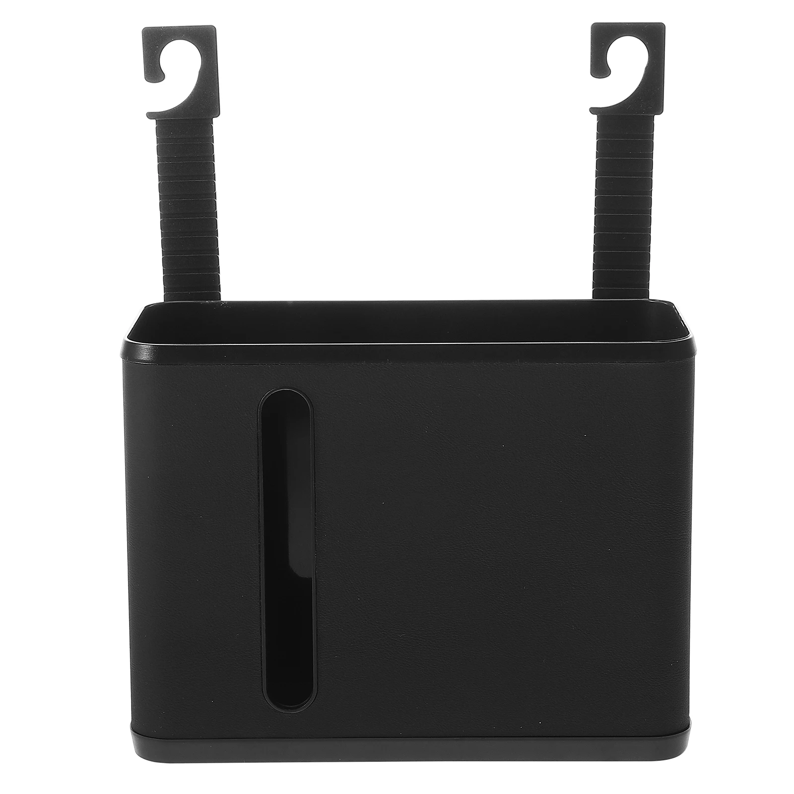 

Multifunctional Car Seat Back Organizer Tissue Holder Trash Bin Durable ABS PU Material Stylish Space Saving Design