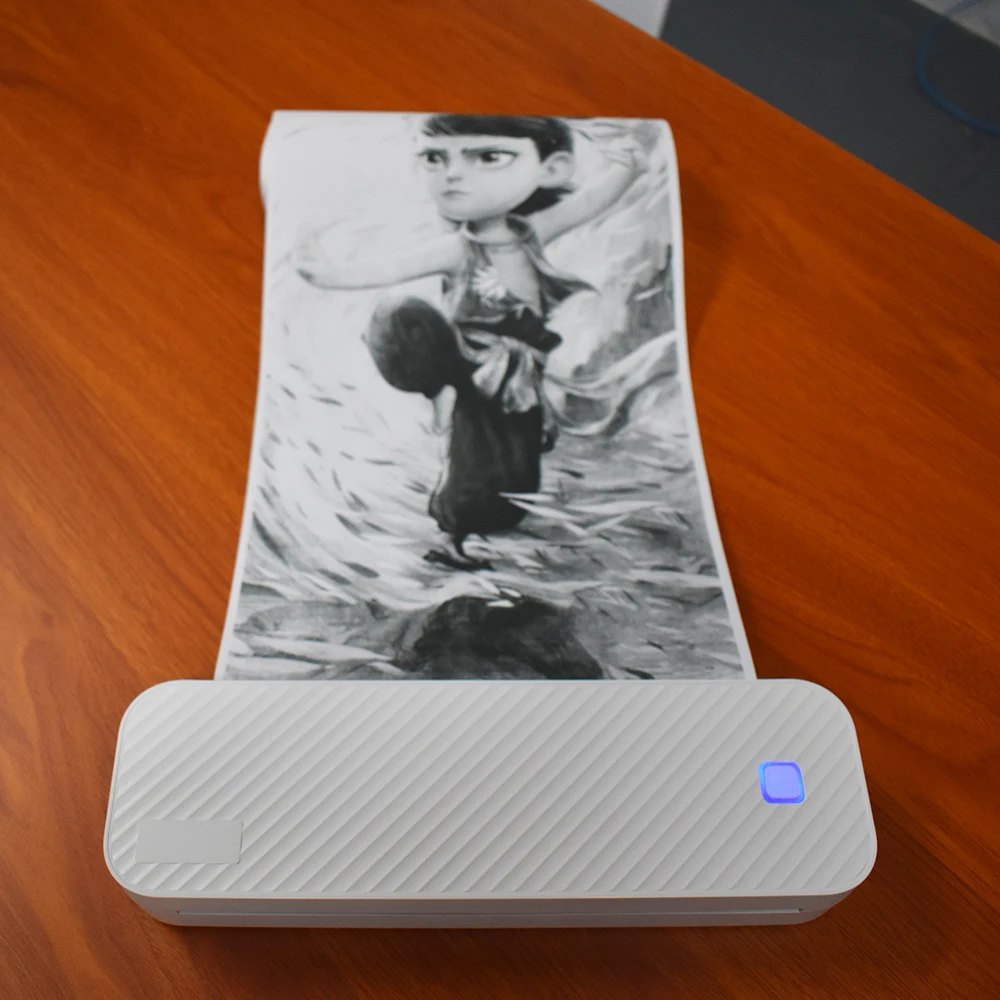 

Imprimante Thermique Беспроводной Bluetooth-принтер формата А4 для карманного мобильного телефона Портативный мини-принтер для татуировок для фотографий Черный и белый