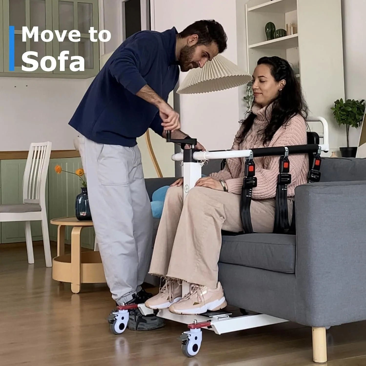 كرسي نقل، كرسي متحرك إلى جهاز نقل السيارة، الجلوس على الوقوف، مساعد الرفع لكبار السن، كرسي منزلي خفيف الوزن قابل للطي Li