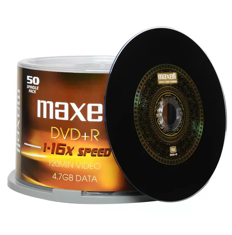 

MAXELL 4.7GB DATA DVD+R Recordable 1-16X 120MIN VIDEO 50 Spindle pack