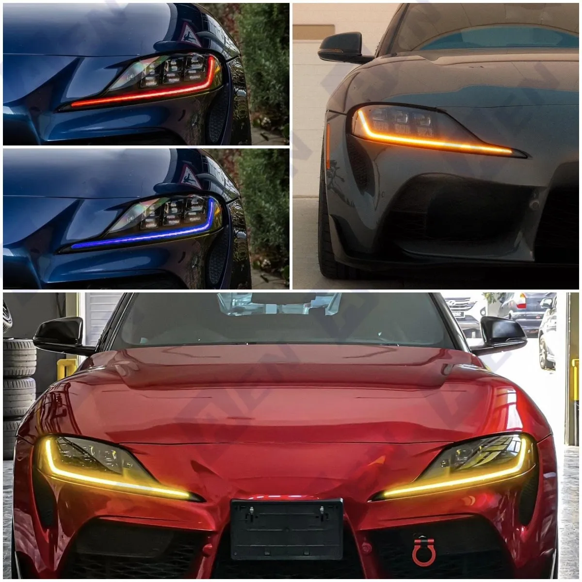 

CSL Yellow Angel Eye DRL LED Boards для 2020 2021 2022 2023 Toyota GR Supra A90 A91 Фара дневного света Красный Синий