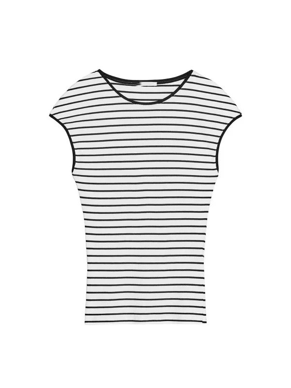 

Облегающая полосатая футболка ort Sve round Ne, женская хлопковая футболка Sweet And Spicy, новинка 20л.