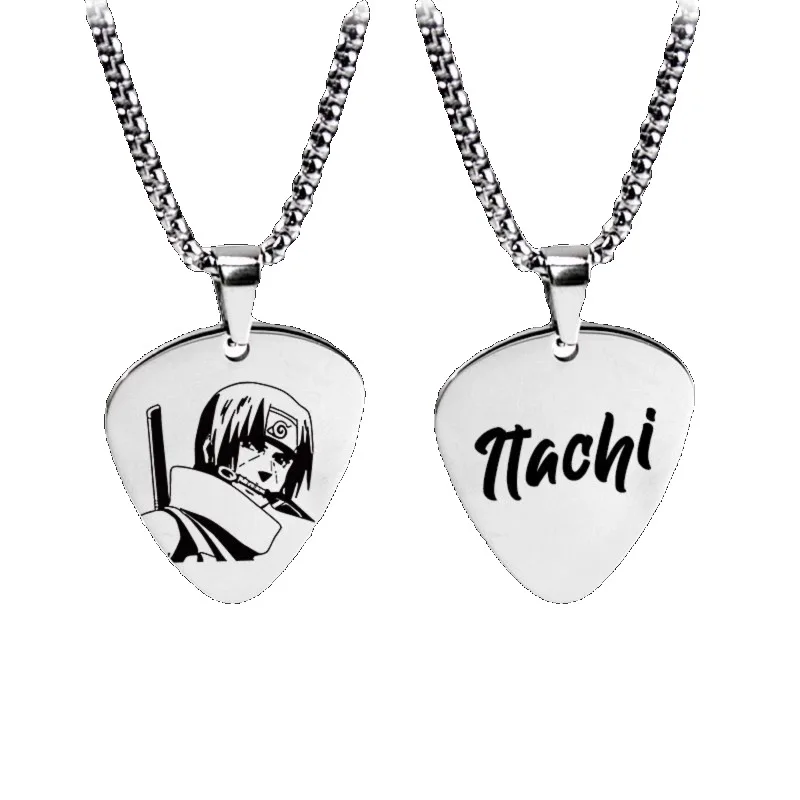 Neue NARUTO Uzumaki Naruto Uchiha Sasuke Uchiha Itachi Halskette, hochwertige, kreative, einfache Schlüsselbeinkette, vielseitige Pulloverkette – Detail 6
