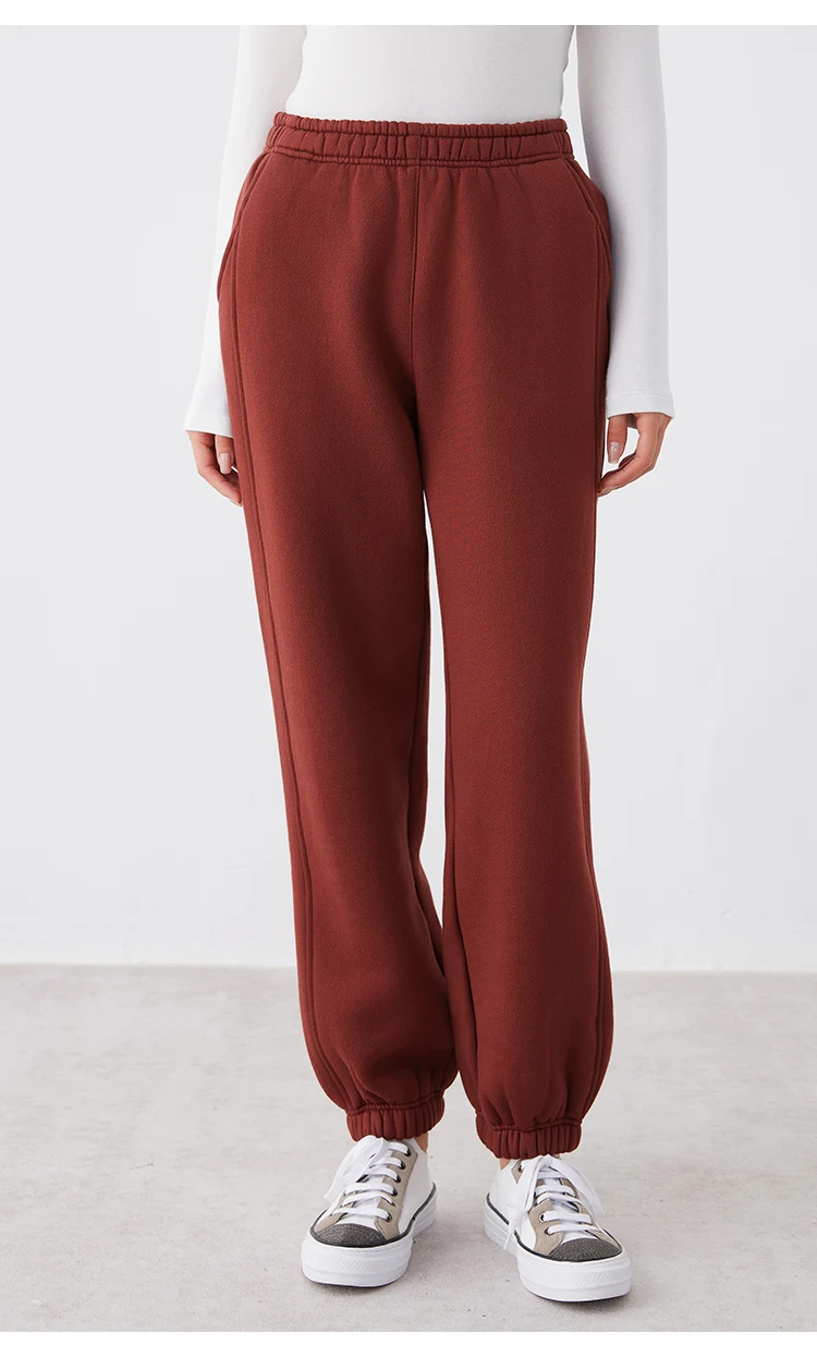 K2708W Hochwertige Luxus-Damenbekleidung, 66 % lange Stapel-Baumwolle, 25 % australische Wolle, Freizeithose, Damenhose – Detail 3