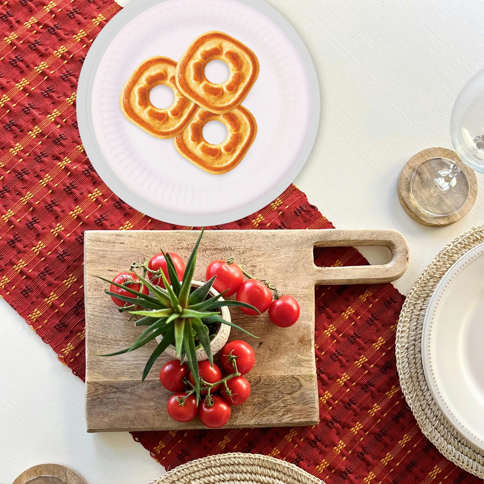 20 Buah Tempat Piring Kertas Dapat Digunakan Kembali Desain Stabil Tahan Lama Tempat Piring Makan Malam Berkemah Barbekyu Luar Ruangan Tempat Piring Penyangga