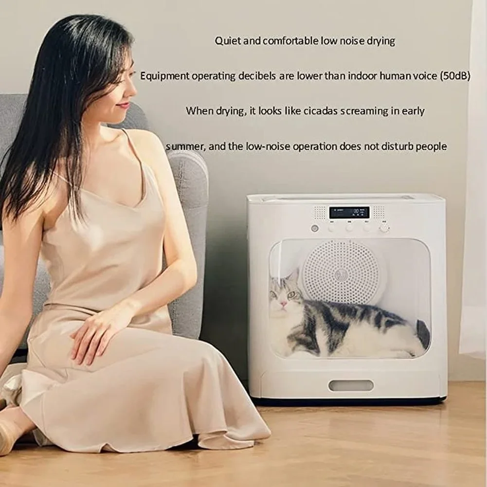 Automatic Pet Cat Hair Drying Box Smart Dog Bath Grooming Dryer 60L Large Automatic Blow Blower  For Small Dogs Cats Animals