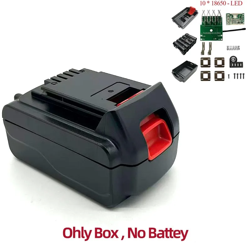 For Black&Decker 20V Power Tool Battery Casing with PCB Charging Protection Circuit Board LBX2040 Li-ion Battery Plastic Casing