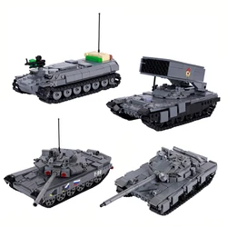 World War II Military Tank Building Block T90 Main Battle Tank Armored Transport Vehicle MOC Brick Assembly Toys For Boys