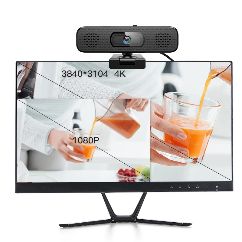 

4K/1080P Ultra HD 8-мегапиксельная веб-камера с датчиком Компьютерная веб-камера для ноутбука Встроенный микрофон и динамик для онлайн-встречей Classe Live Stream