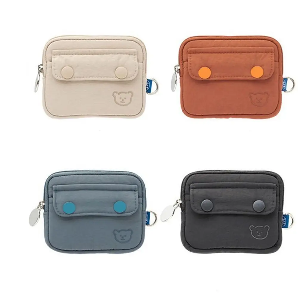 

Practical Portable Nylon Coin Purse Korean Style Zipper Pouch Mini Storage Bag Card Holder Lightweight Cute Zero Wallet Travel