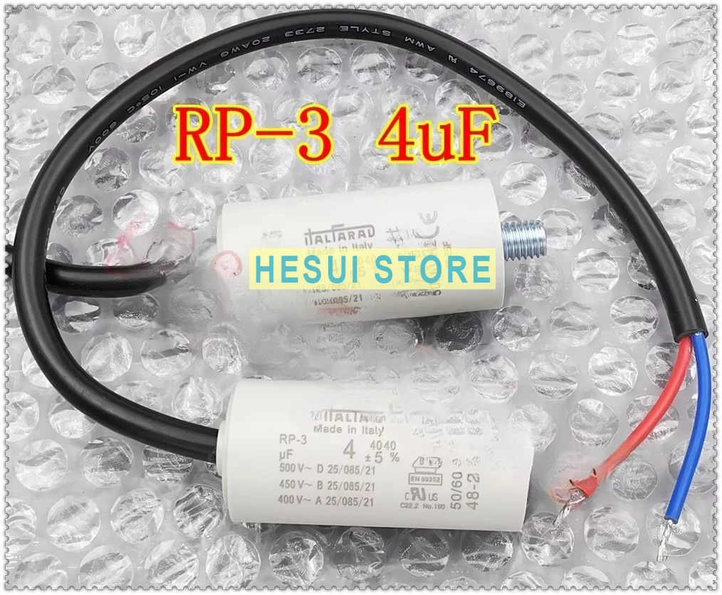 Italfarad RP-3 4uF 400/450/500VAC fan motor start-up capacitor