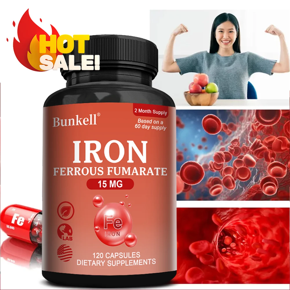 Iron Supplements - Helps Improve Energy Levels, Red Blood Cell Function and Blood Circulation Maintain A Healthy Immune System