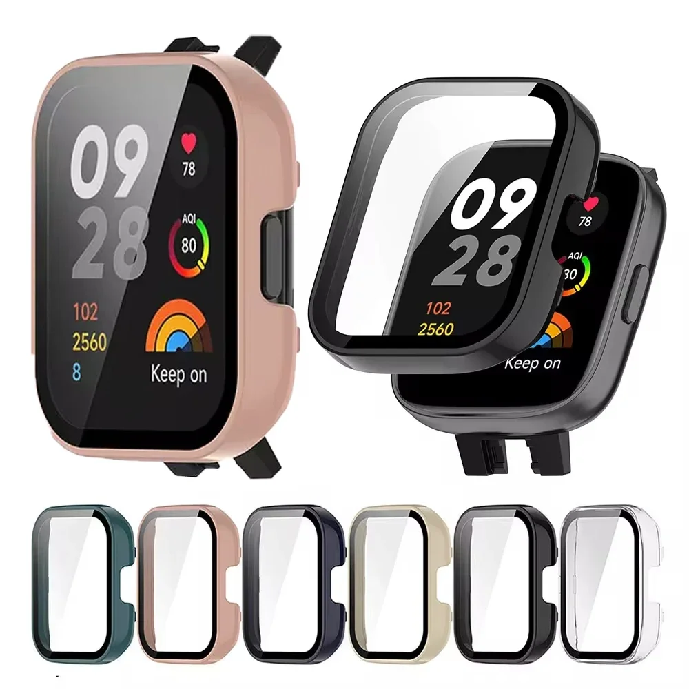 

Tempered Glass+Protective Cover Case for Redmi Watch 3 Bumper Frame Protector for Xiaomi Redmi Smart Watch 3 Cases Accessories