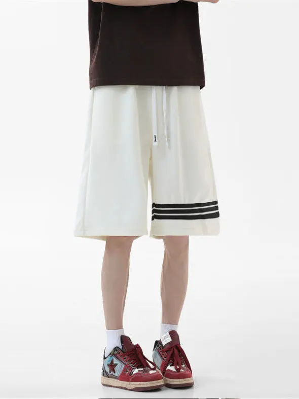 

Classic Trendy American Sle Casual orts for Teenagers Summer 2024 Tee Bar Design Comfortable Loose Fit Spor Straight Leg