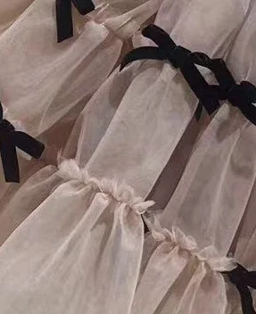 Girls 2024 Summer New Bow Dress Baby Girl Sleeveless Black Pink Princess Dress Toddler Girl Sweet Cute Clothes