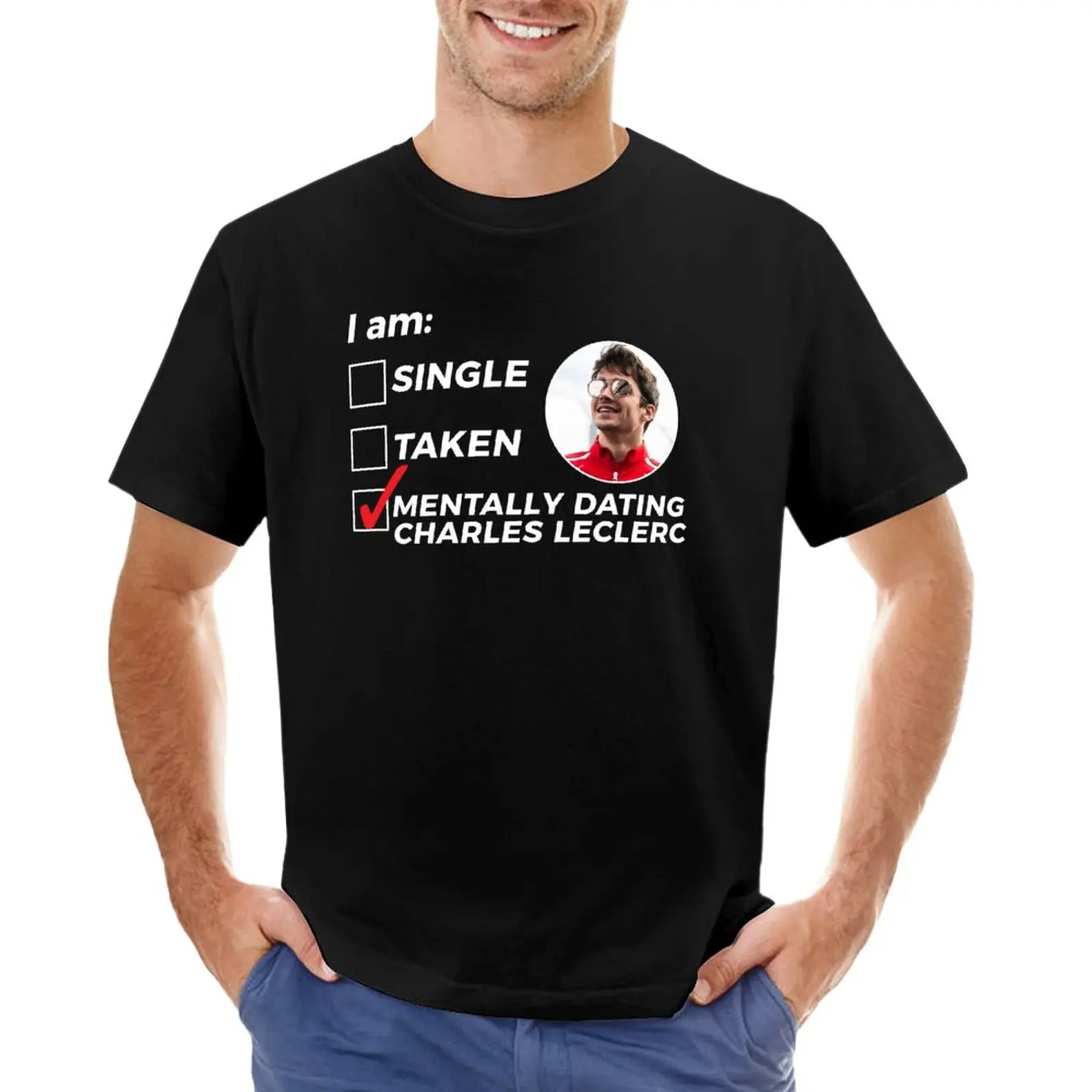 F1 Charles Leclerc Dating T-Shirt anime clothes customized t shirts new edition t shirt black t shirts for men