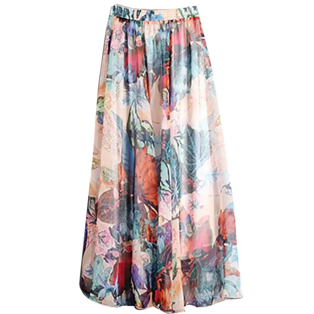 Woman Fashion Vintage Printed Trousers Summer Woman Tie-dye Patchwork High Waist Bow Tie Elastic Waist Wide Leg Pants