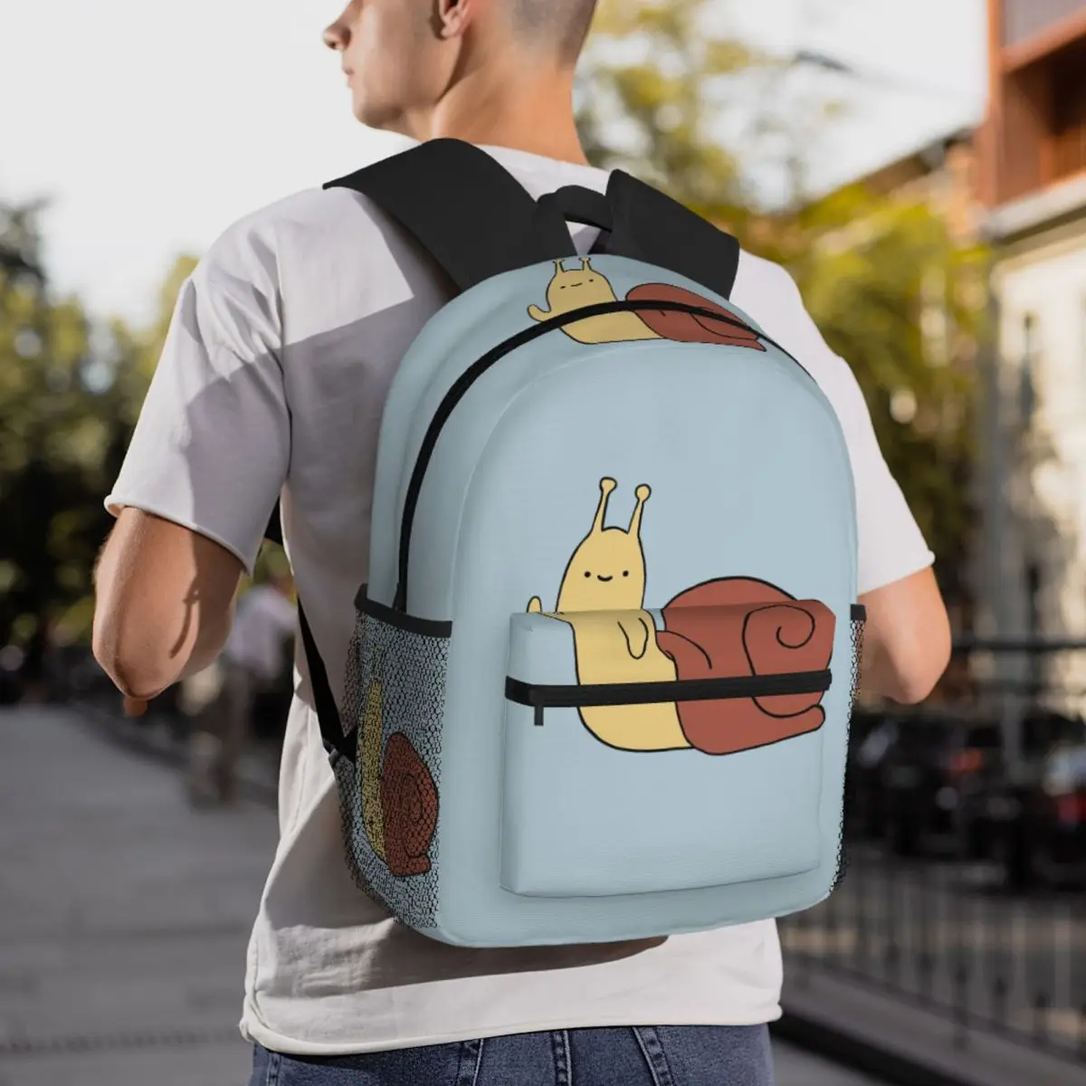 

Студенческий рюкзак с улиткой «Время приключений», школьная сумка, походный дорожный рюкзак для мужчин и женщин, модная сумка для книг, сумки на плечо