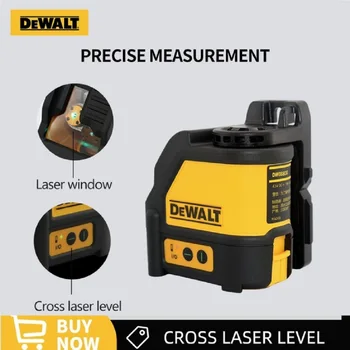 DeWalt 2 라인 레이저 레벨 고정밀 셀프 레벨링 수평 수직 녹색 레벨, DW088CG 실내 실외 측정 도구