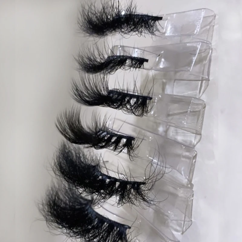 Mikiwi Dramatic 25mm Fluffy Real Mink Eyelashes 100% Handmade Curly Volume Russian False Lashes Only with Tray For Makeup Tools