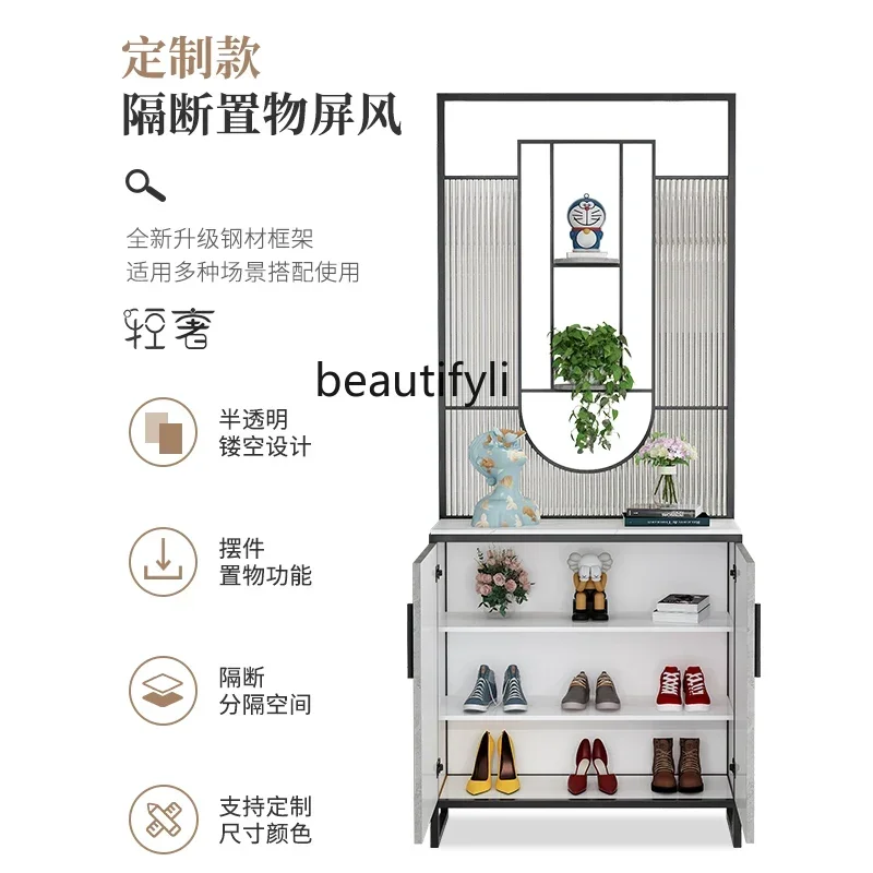 

ss K178 s25 A55 Home entry, screen integration, home creative living room decoration Changhong glass light luxury entrance art s