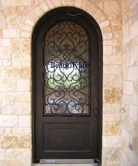 Y136  Customization Superior Quality Interior Door Iron Gate Designs Door Wrought Iron Single Iron Grill Door Designs